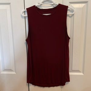 Burgundy tank top from a new day